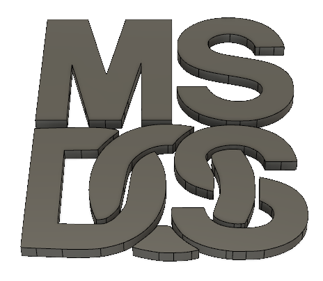 MS-DOS logo 3d