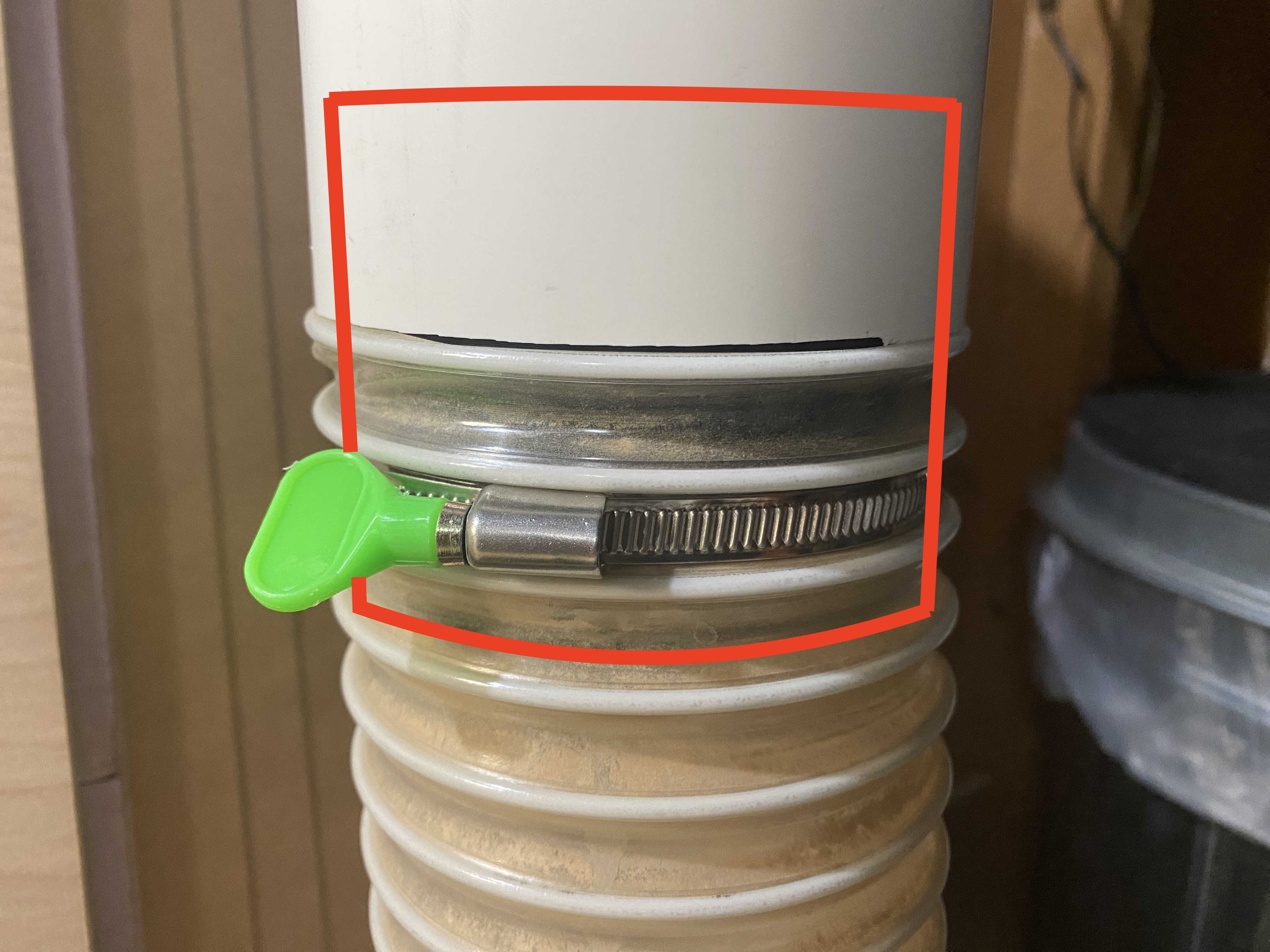Dust Splice Coupler Adapter - from 4" PVC to 4" Dust Hose (based on POWERTEC 70123 O.D. Splice, 4", Black)