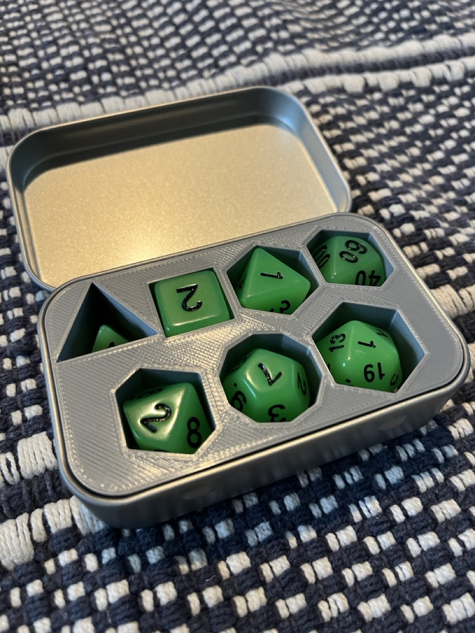 Polyhedral Dice Insert for Altoids/Mint Container