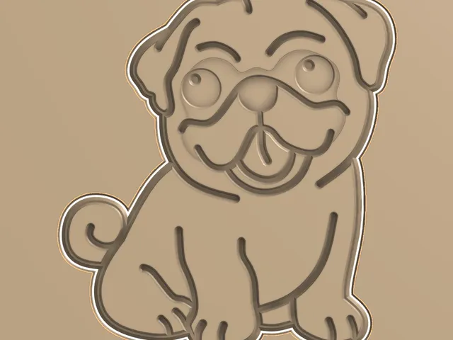 Pug cookie cutter