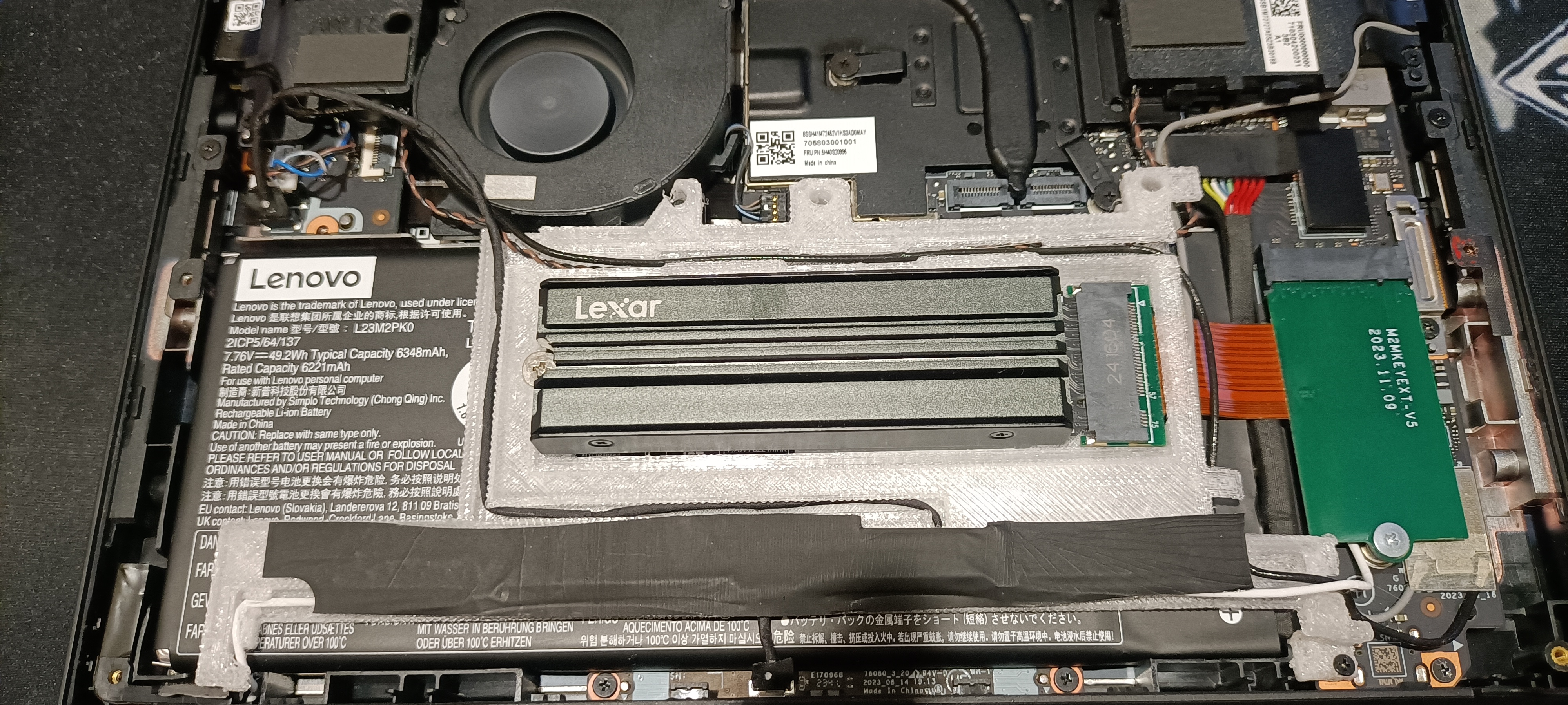 Legion Go NVME Battery Cover - heat sink