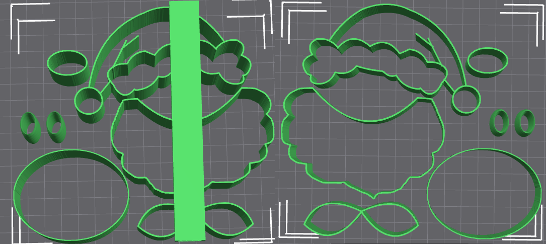 Create 3D cookies with the buildable Santa Claus!