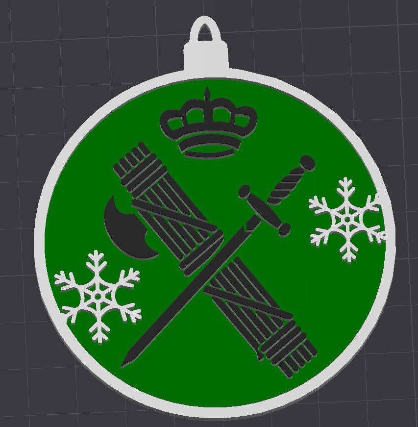 Bola de Navidad logo Guardia Civil