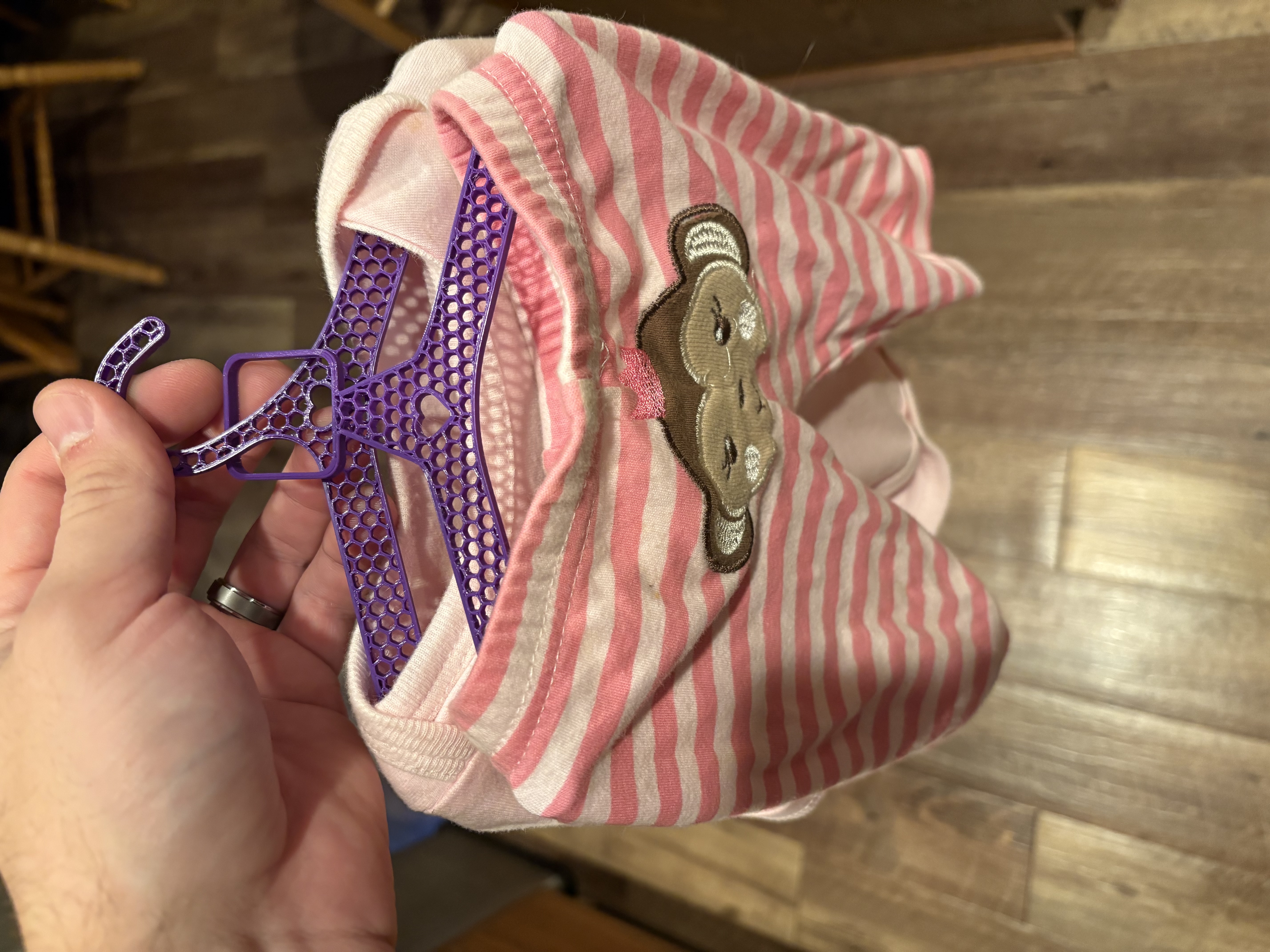 Doll clothes pants hanger