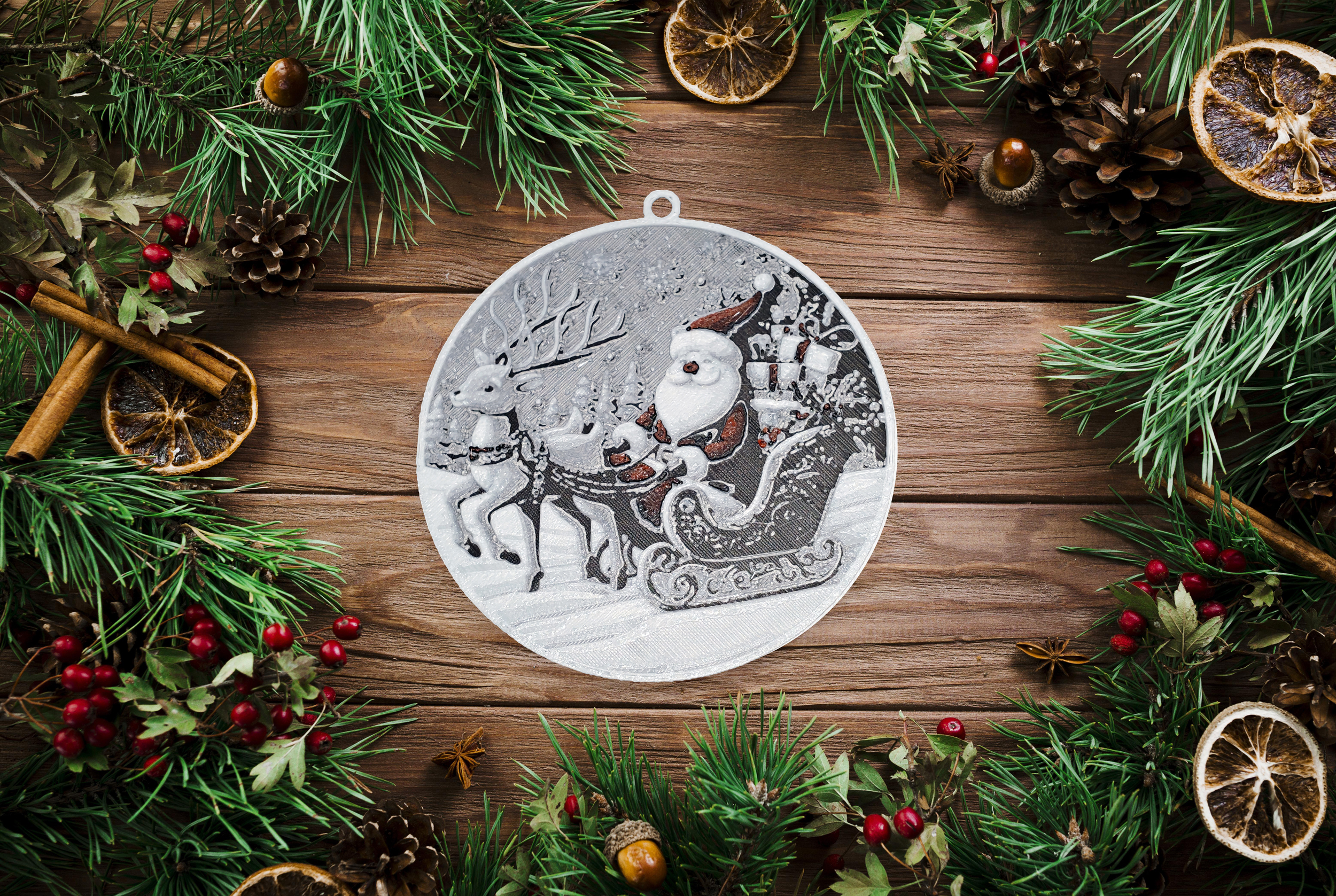 Hueforge - Christmas Bauble Tree Ornament 8 cm