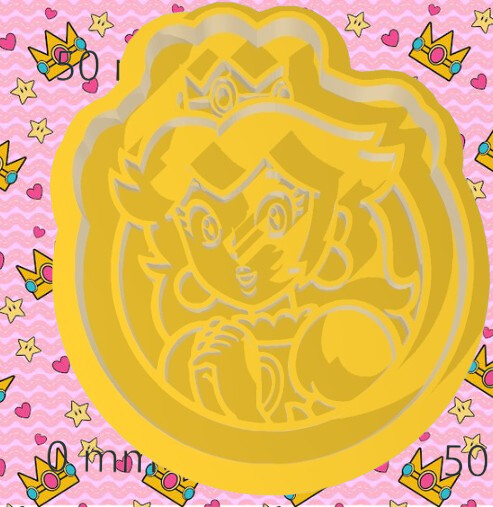 princesa peach mario bros cookie cutter
