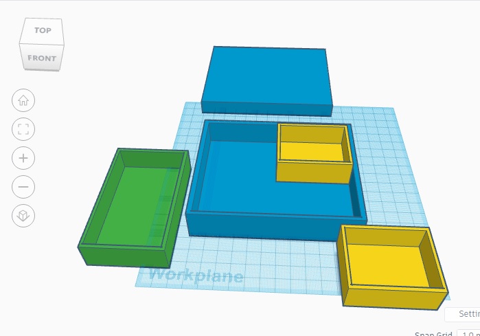 caja con compartimientos