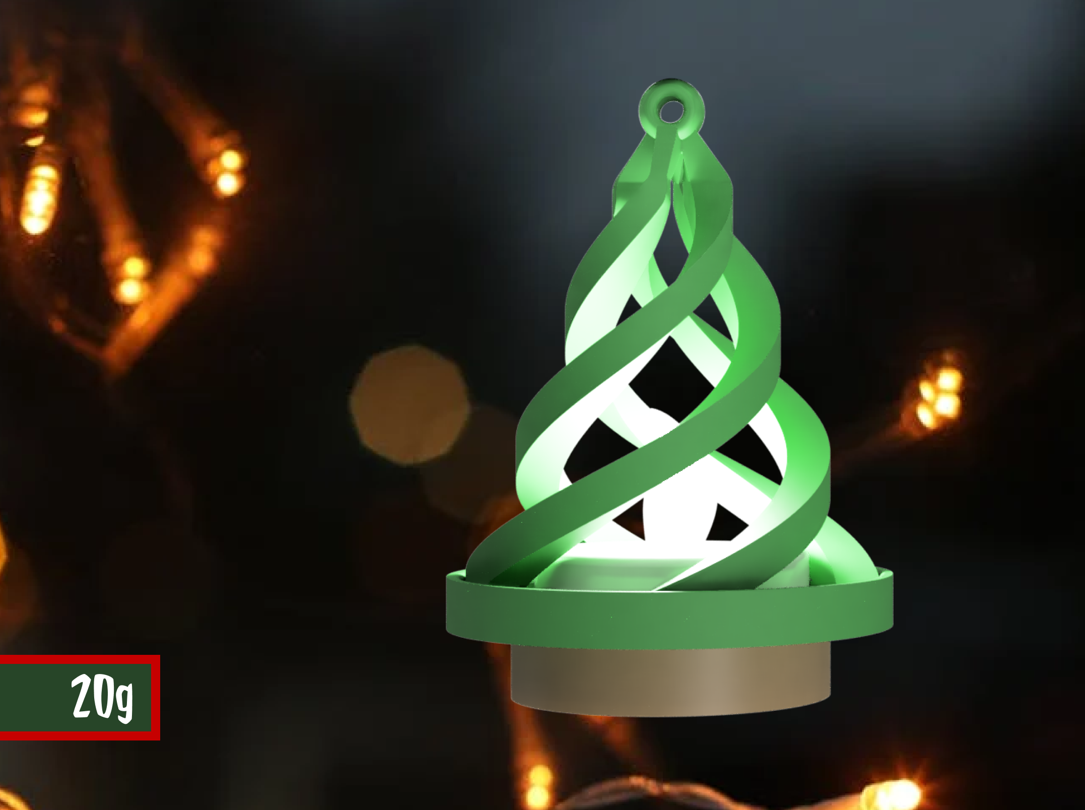 Spiral Tree Lamp - Christmas Ornament