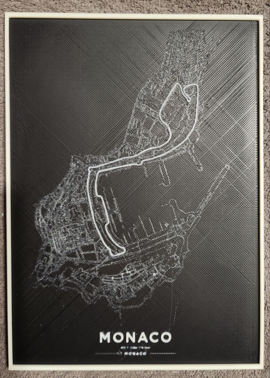 Monaco Circuit F1 - HueForge