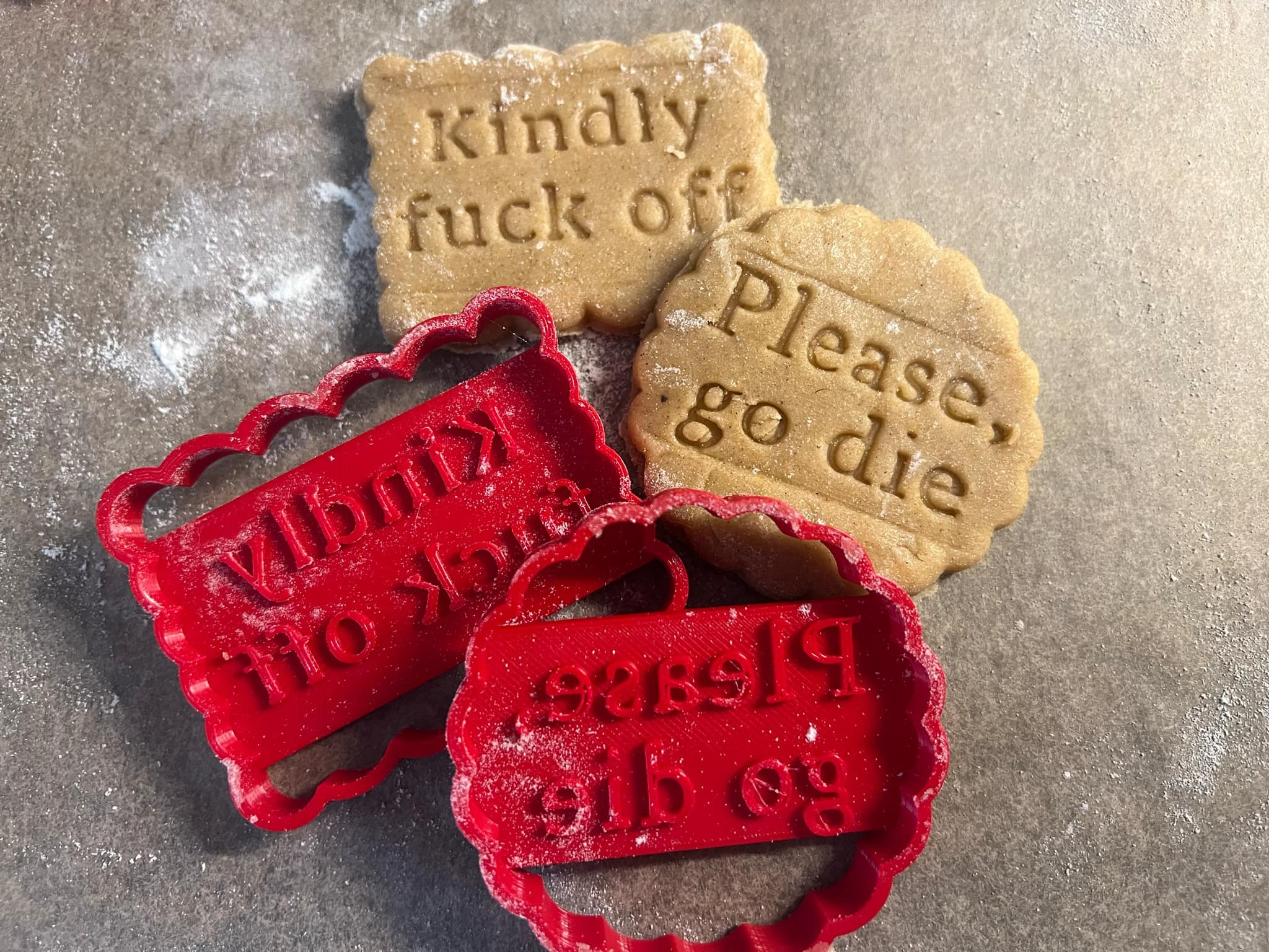 Insulting cookie cutters (6 types)