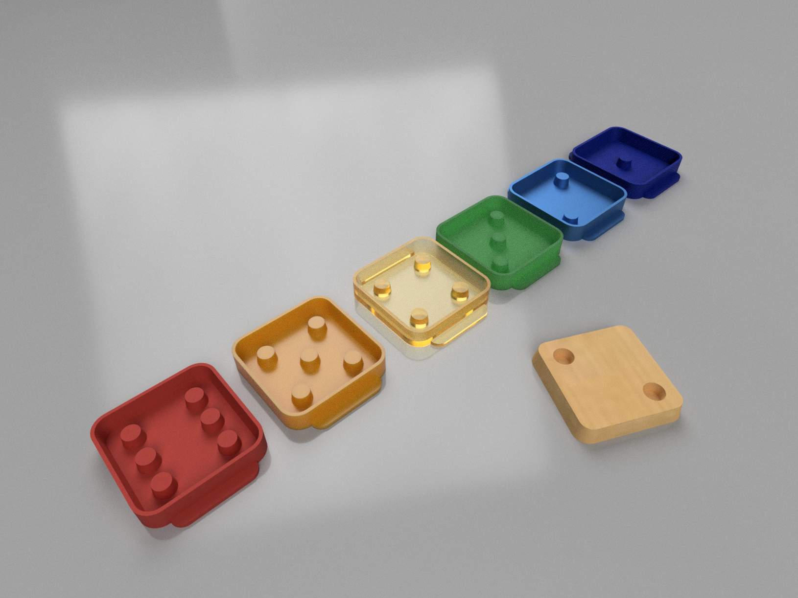 Roll the dice cookies cutter (6x set)