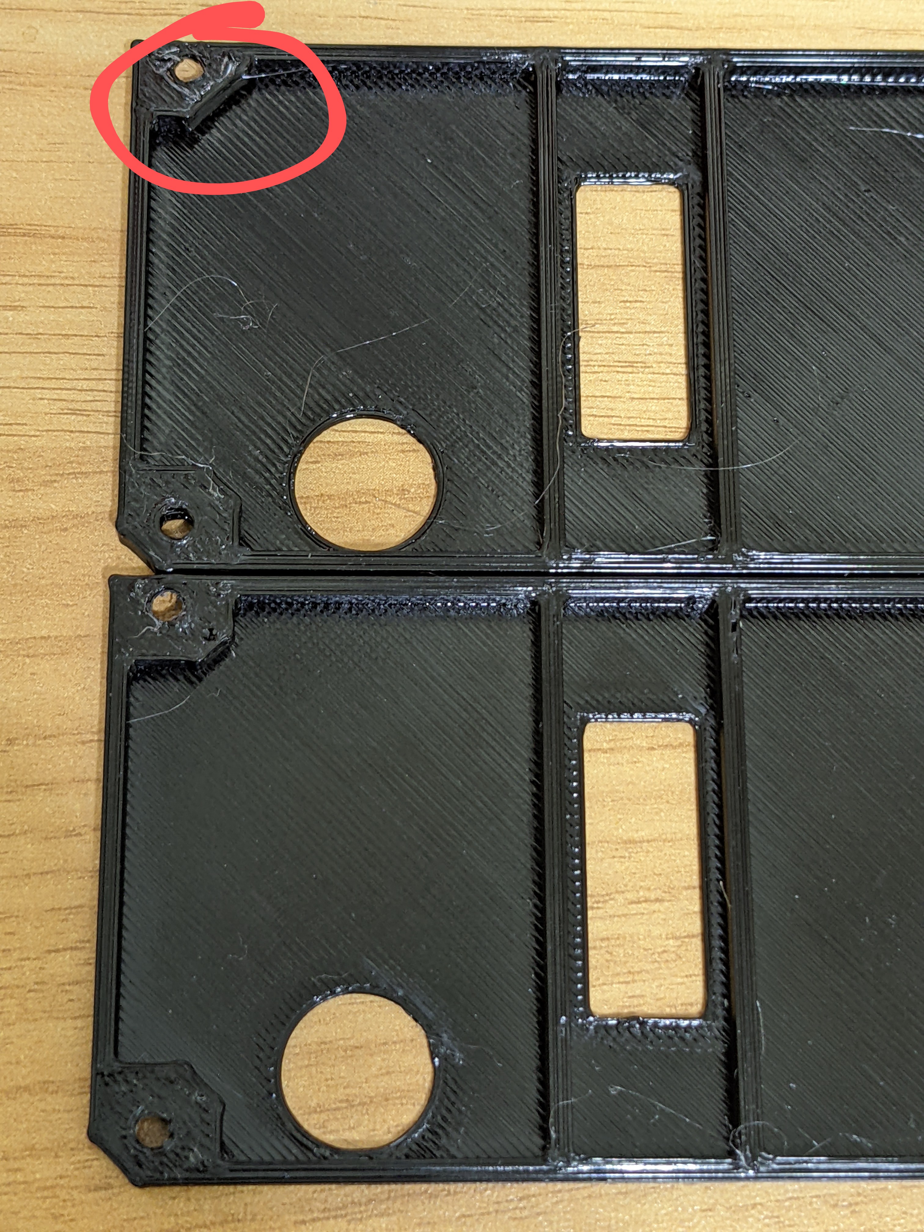 Prusa Mini display backplate with Solder Point Clearance