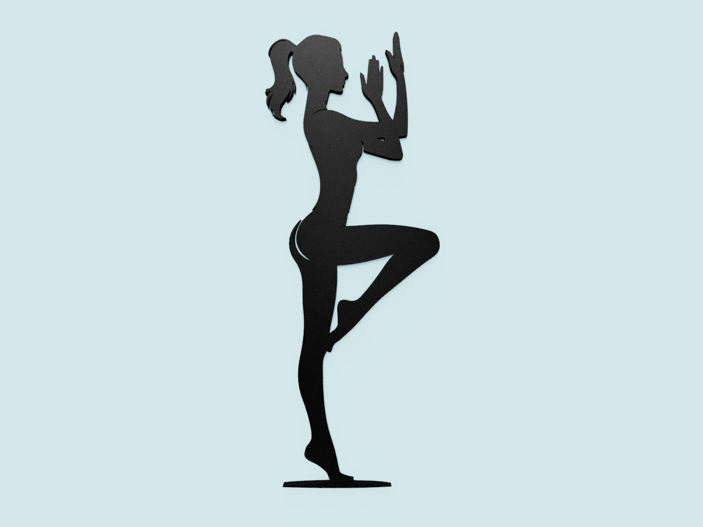 Standing balance pose decoration