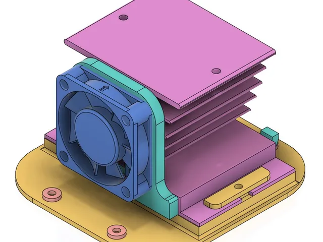 Qidi Plus 4 SSR and Fan Mount for Tall Heatsink V1.0