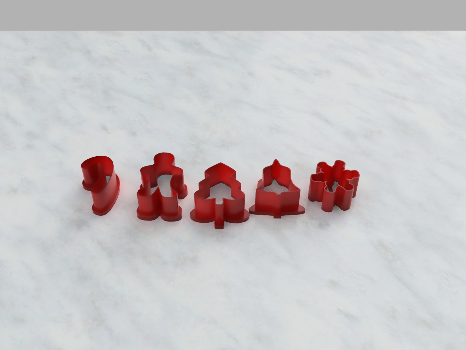 XMAS FUN COOKIE CUTTERS - 5 DIFFERENT TYPES