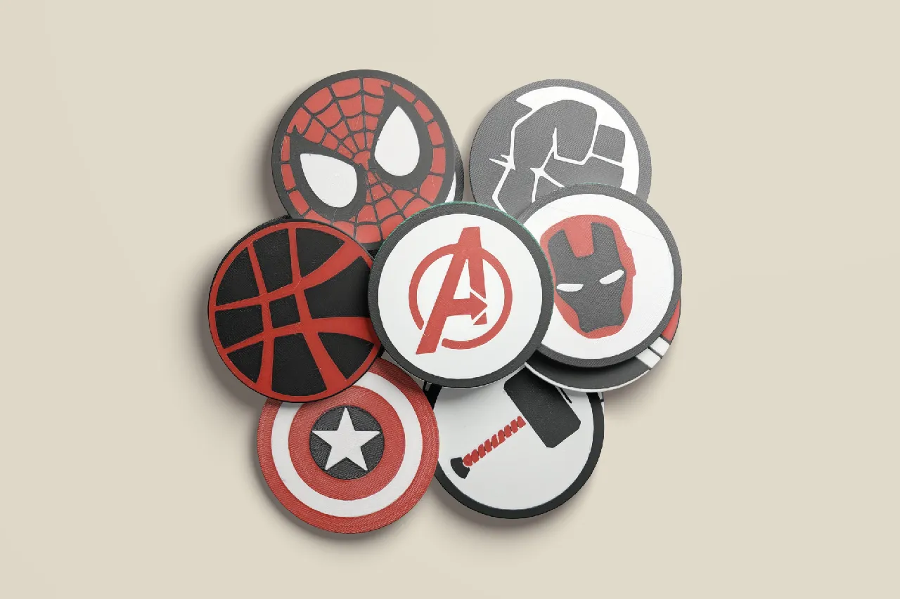 Avengers Coasters by Gianpaolo Venafro | Download free STL model ...
