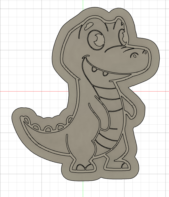 Krokodilausstecher / crocodile cookie cutter