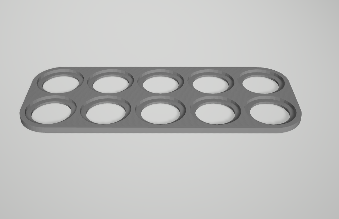 Movement Tray Circular Base 40mm - 10 Models