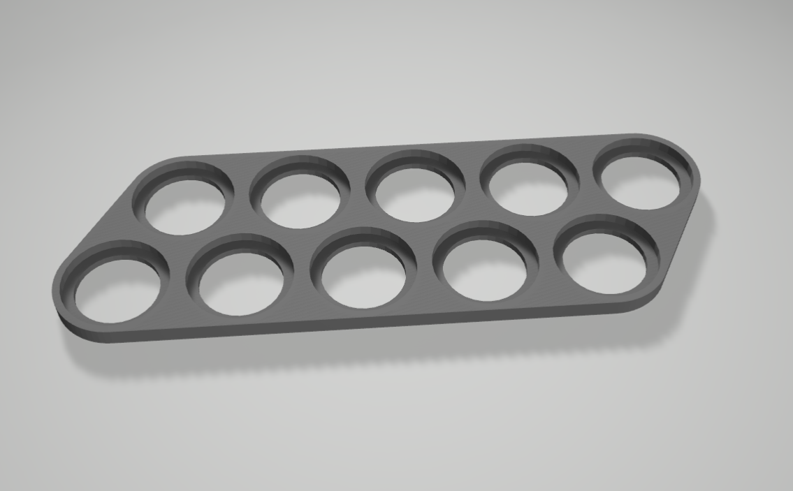 Movement Tray for circular bases 28mm - 10 Models
