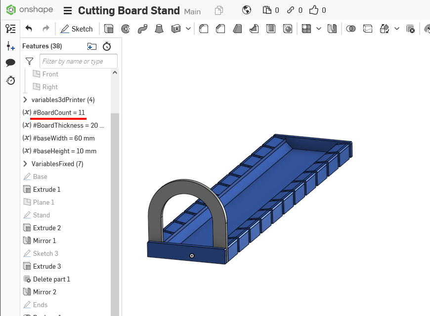 Miniatura 4 do modelo 3D Cutting Board Stand