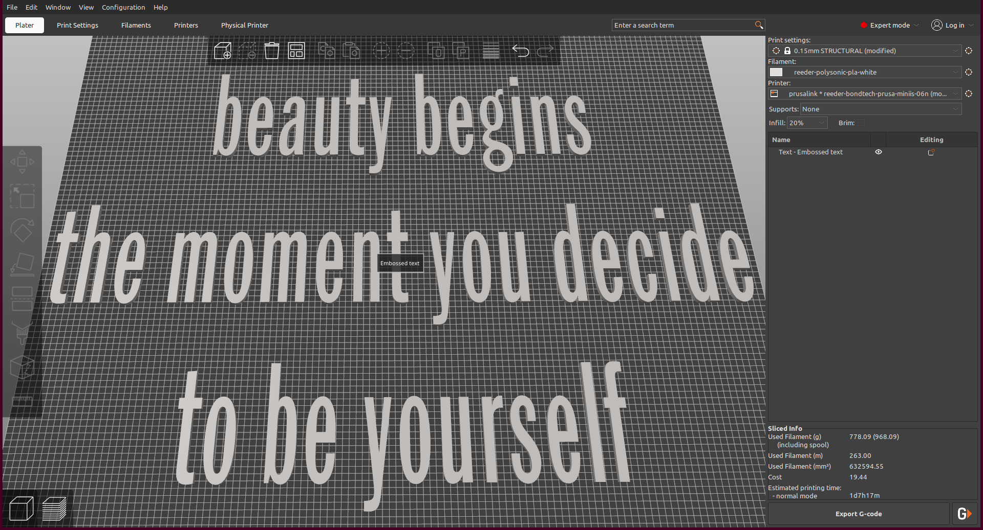 beauty begins the moment you decide to be yourself