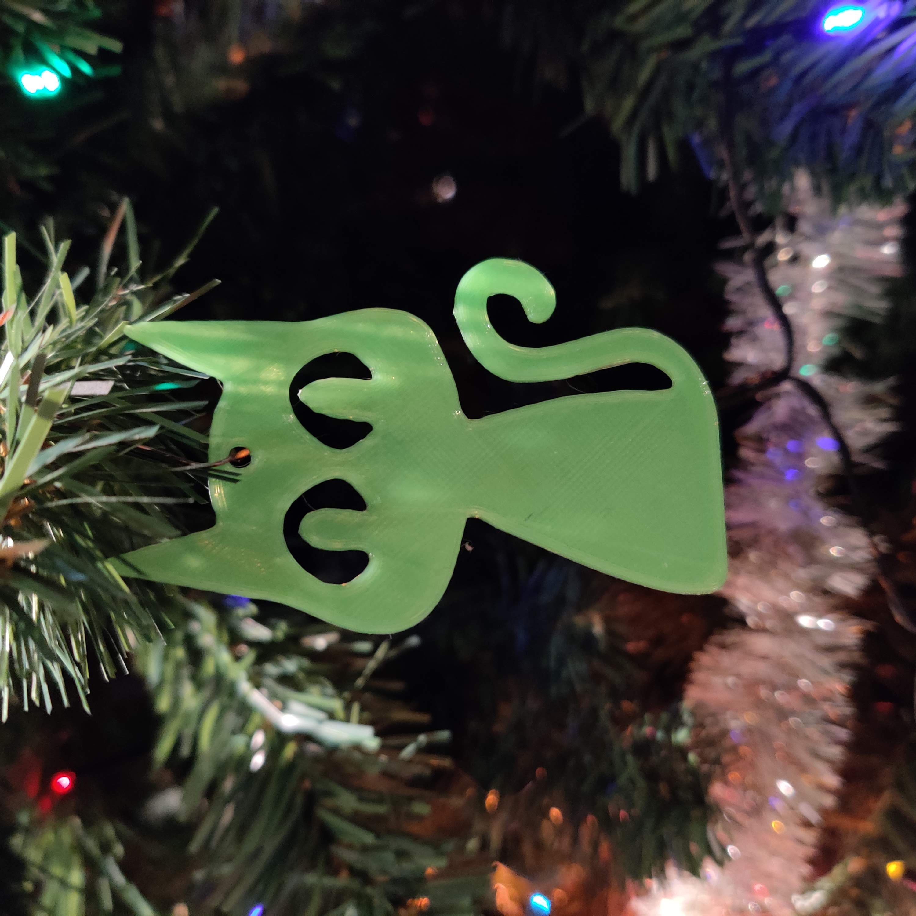 Cat christmas tree ornament
