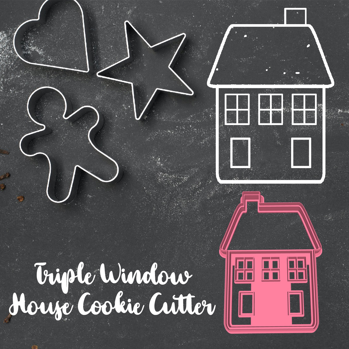 House with Windows Cookie Cutter