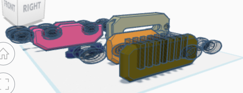 Gravity knife with comb (remix of other model) 3D model thumbnail