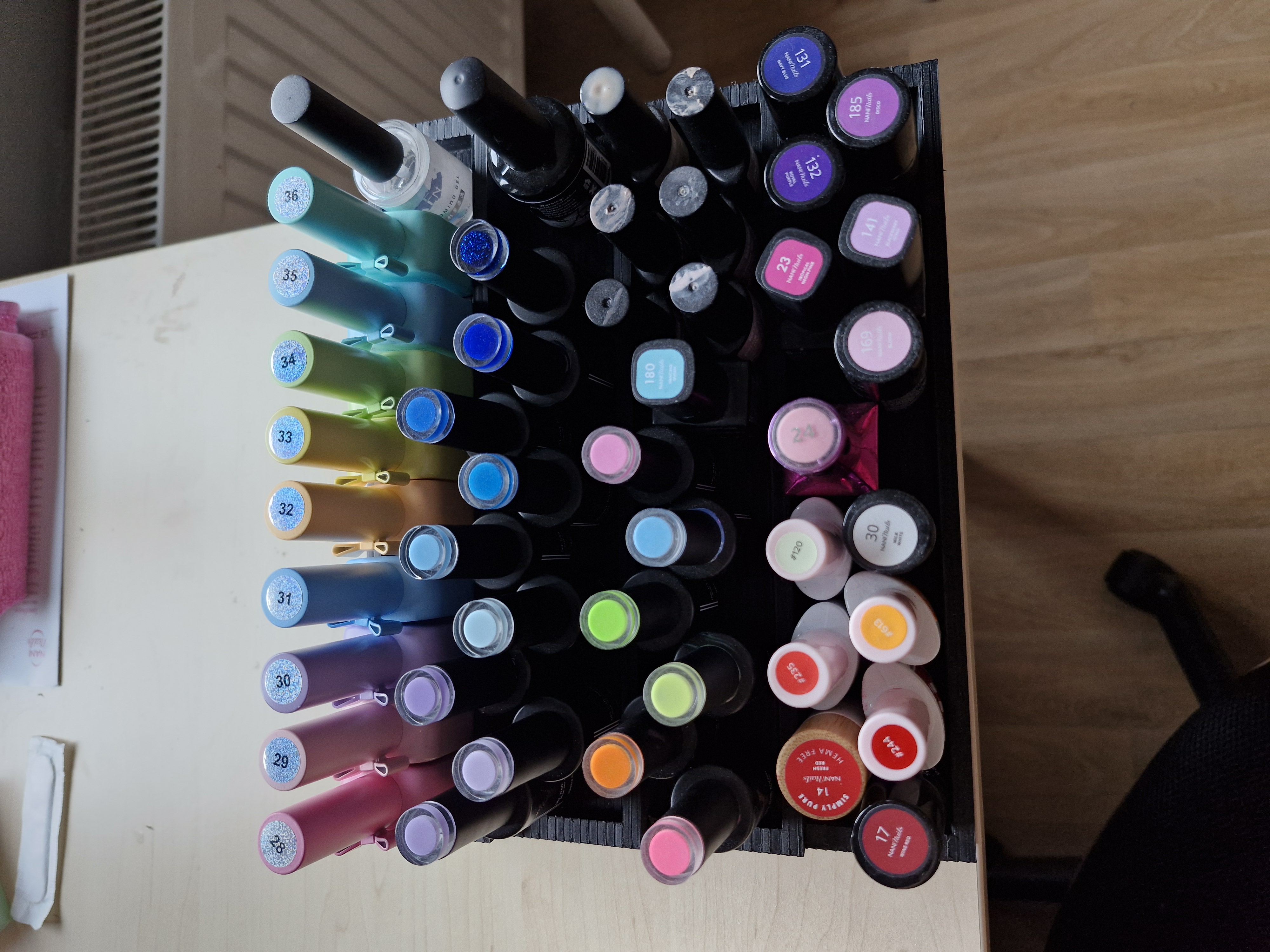 Nail polish storage