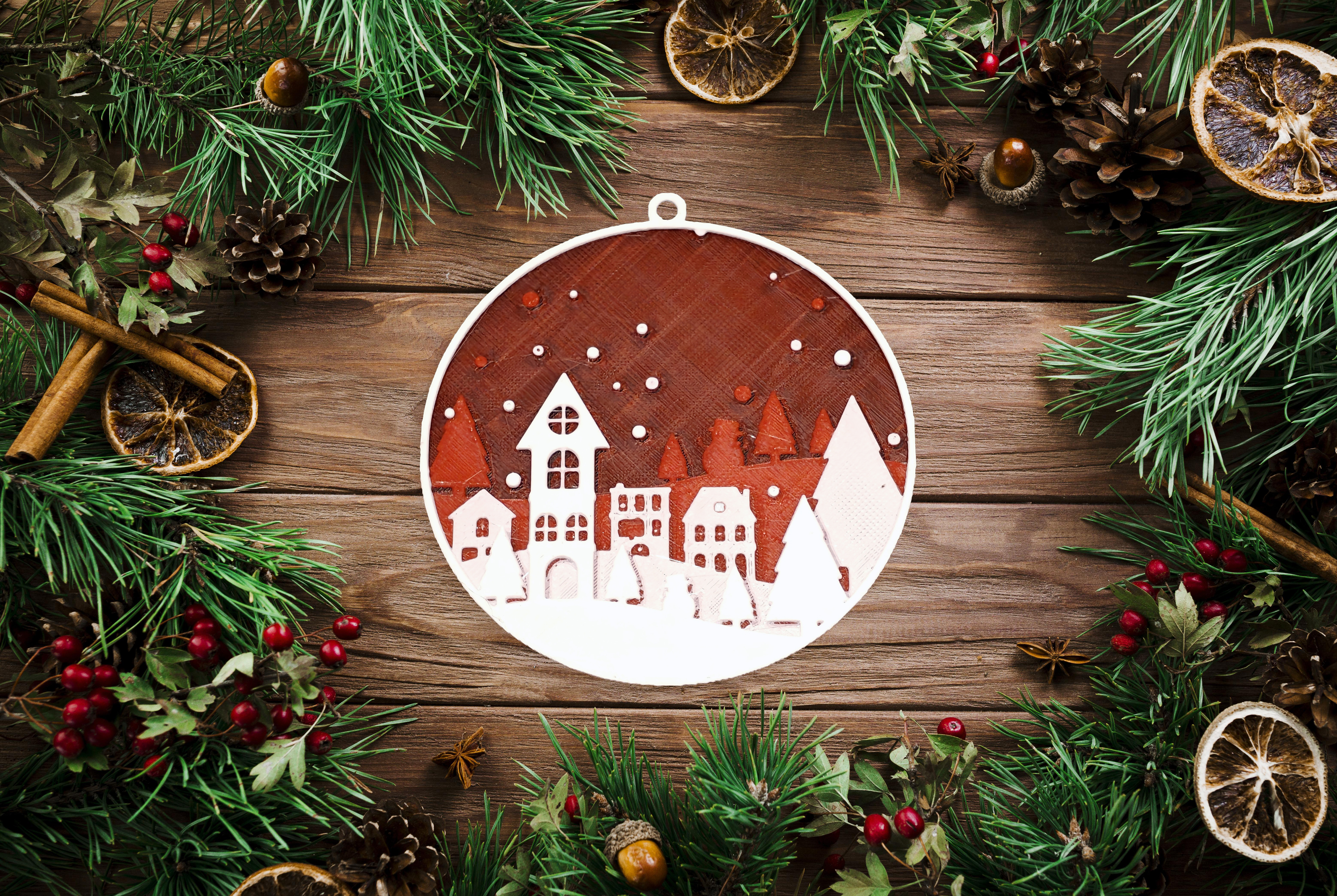 Hueforge - Christmas Bauble Tree Ornament 8 cm