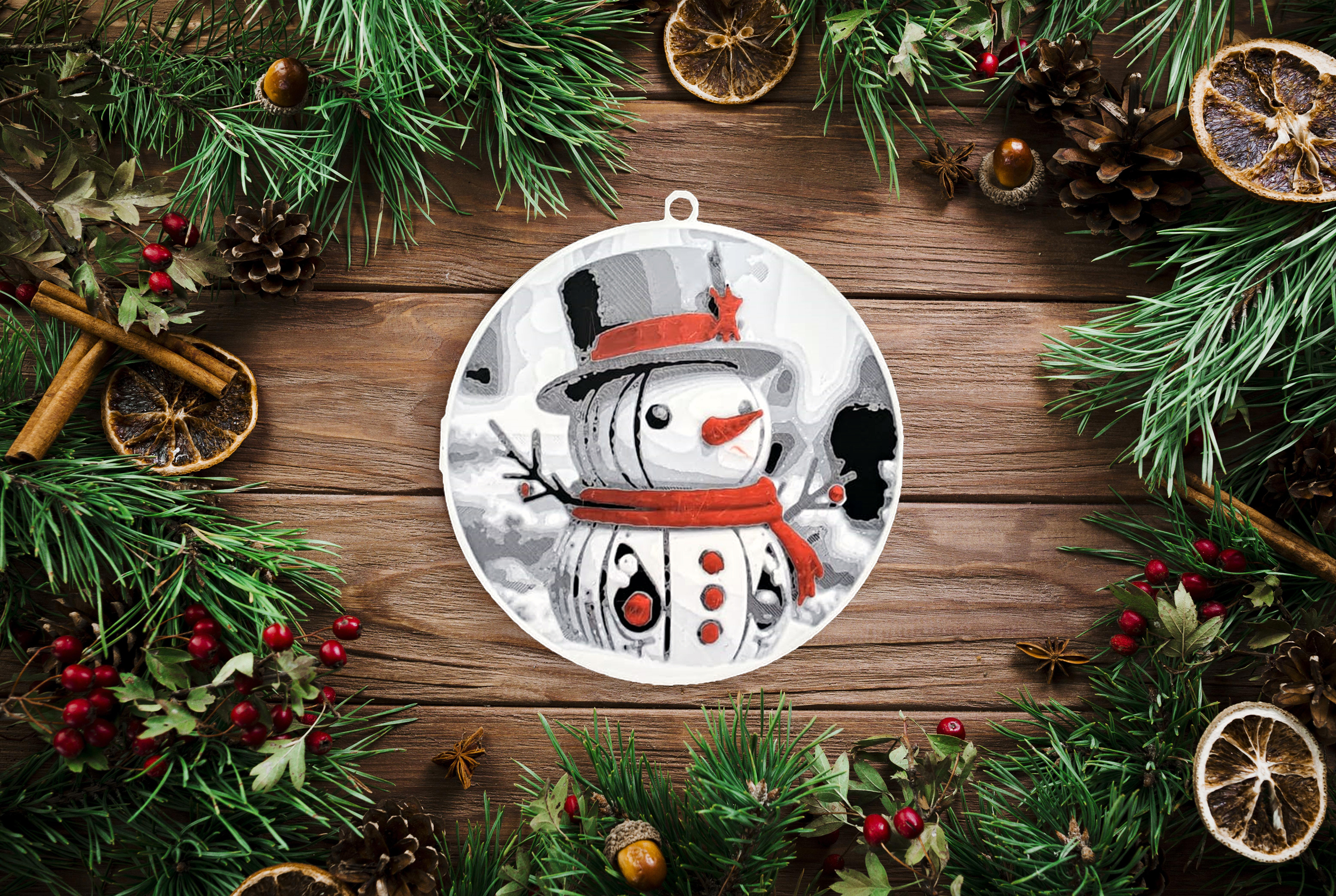 Hueforge - Christmas Bauble Tree Ornament 8 cm