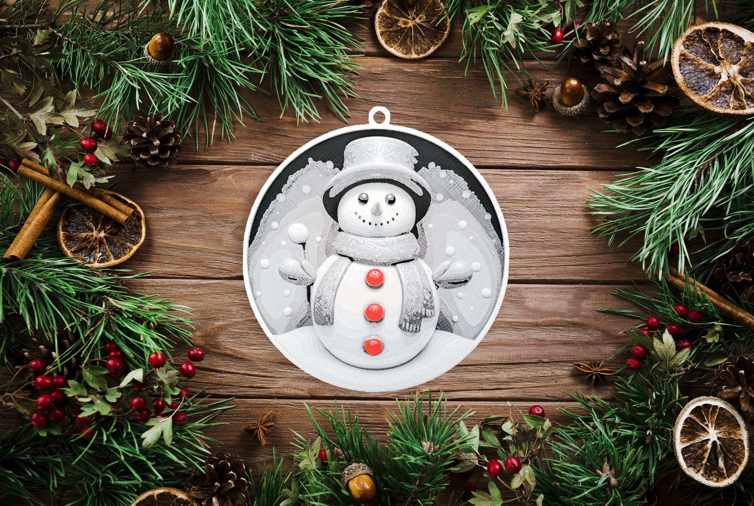 Hueforge - Christmas Bauble Tree Ornament 8 cm