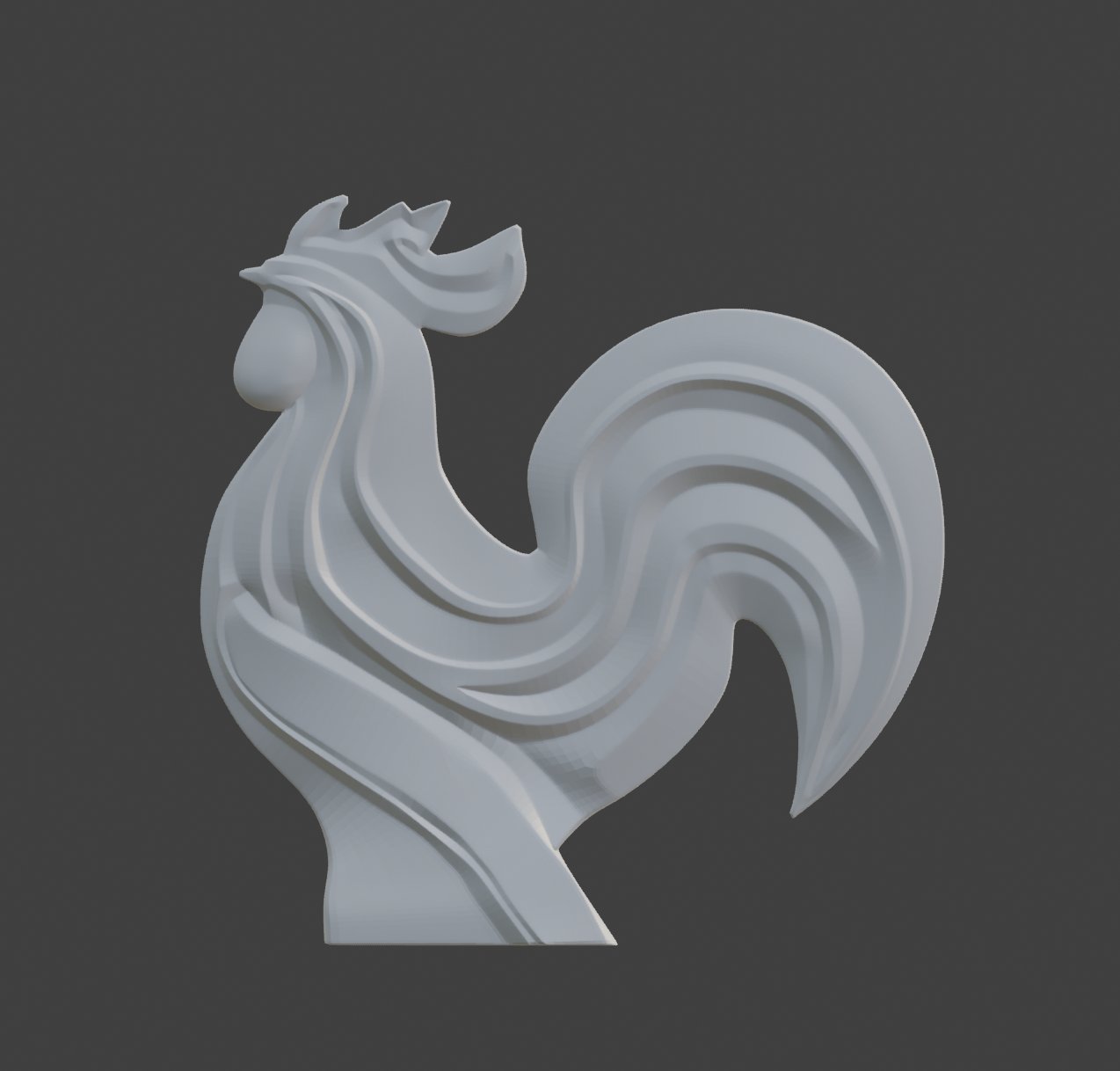 Miniatura 2 do modelo 3D Regal Rooster