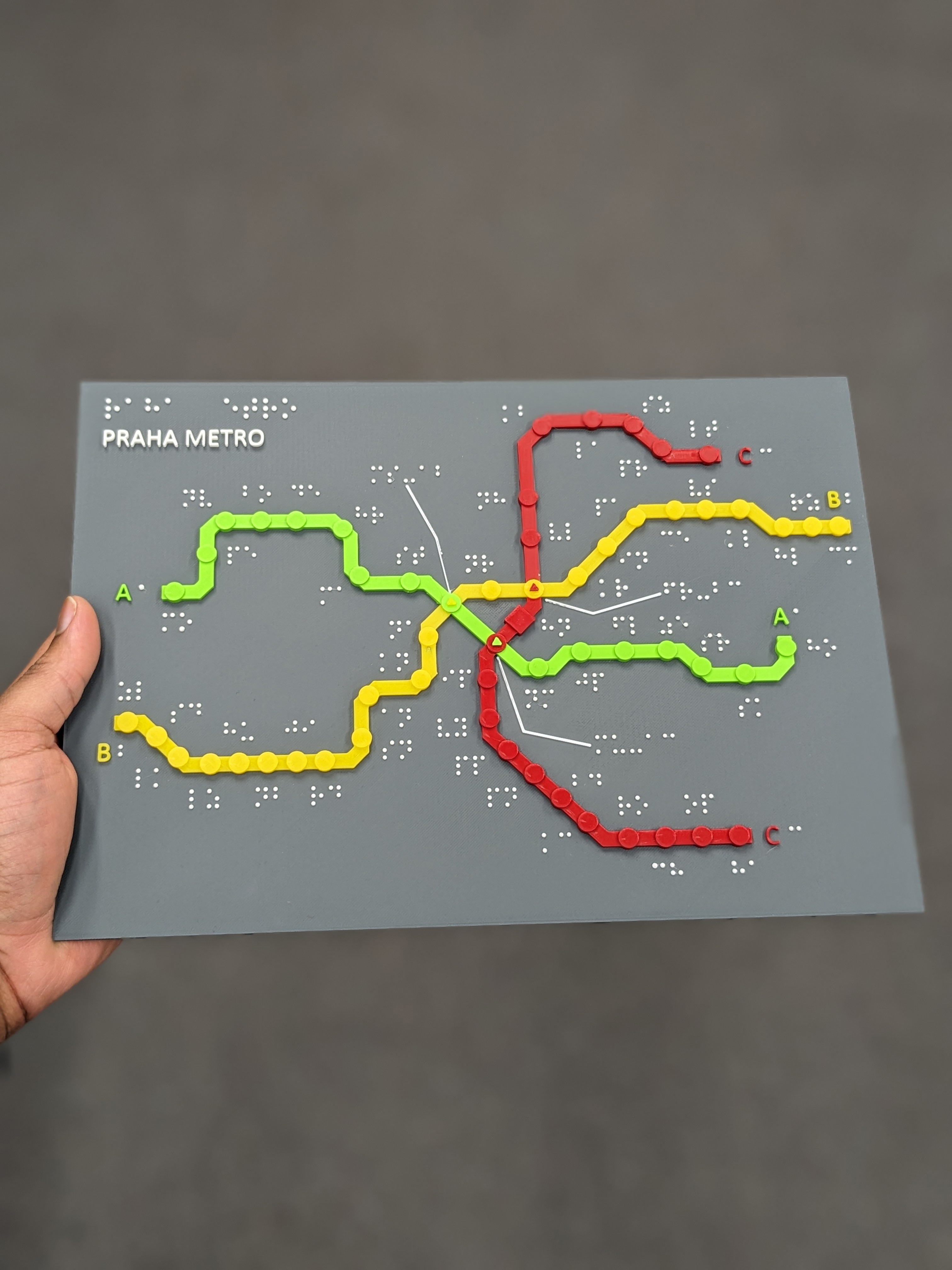 Prague Metro Map - Multicolour Model — thumbnail 4