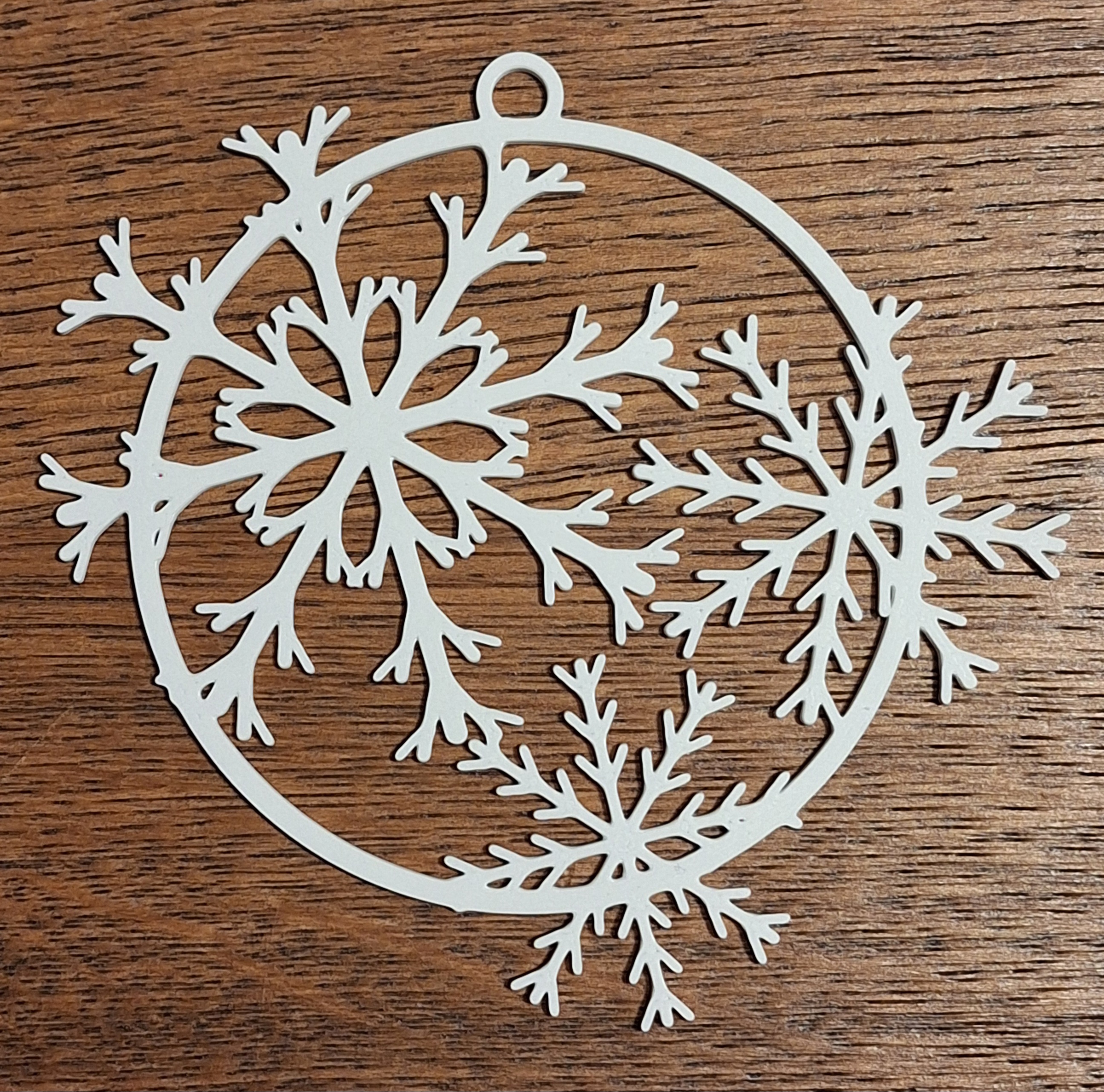 Christmas door tag / hanger / ornament - Snow flakes Version A