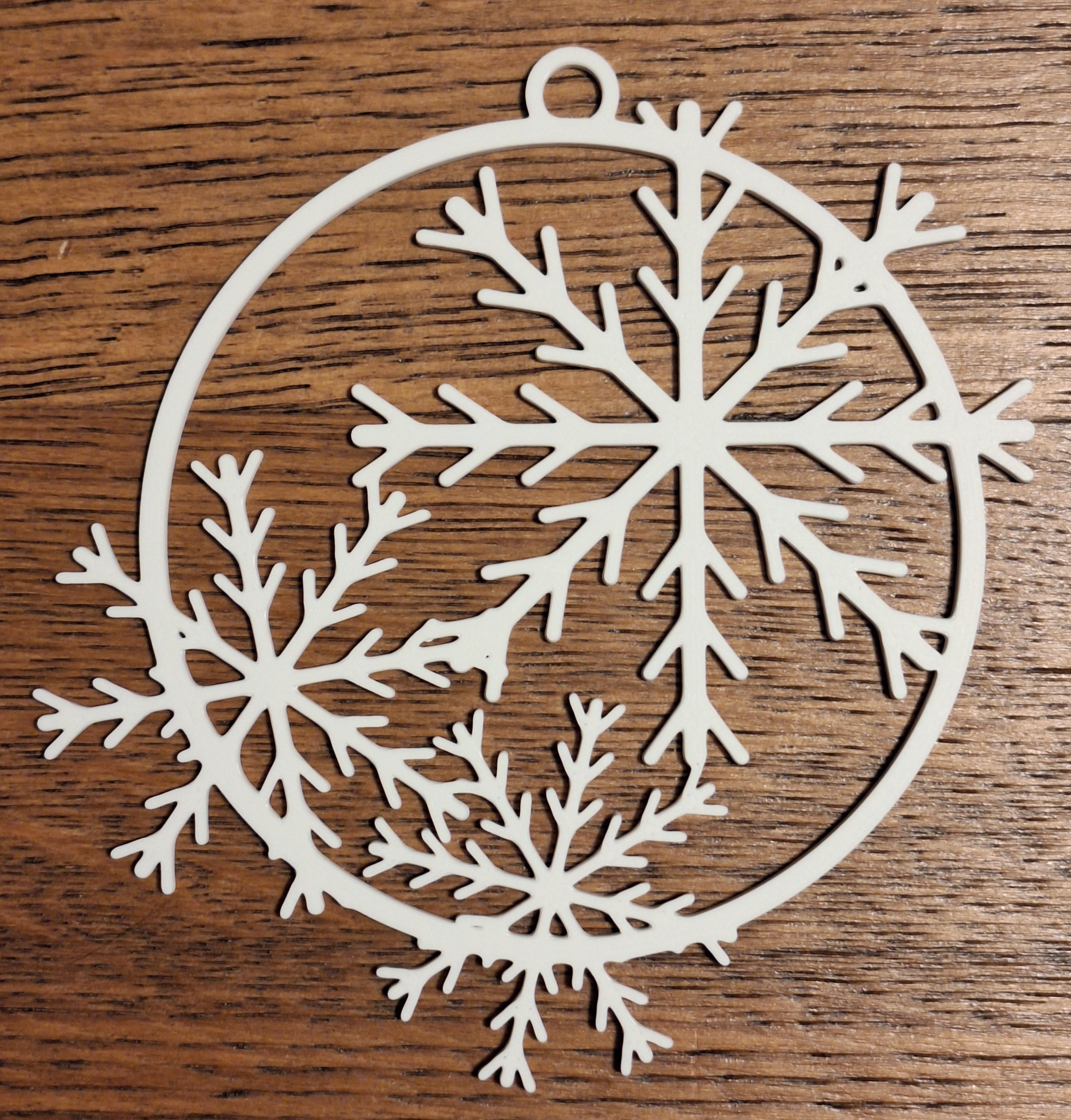 Christmas door tag / hanger / ornament - Snow flakes Version B