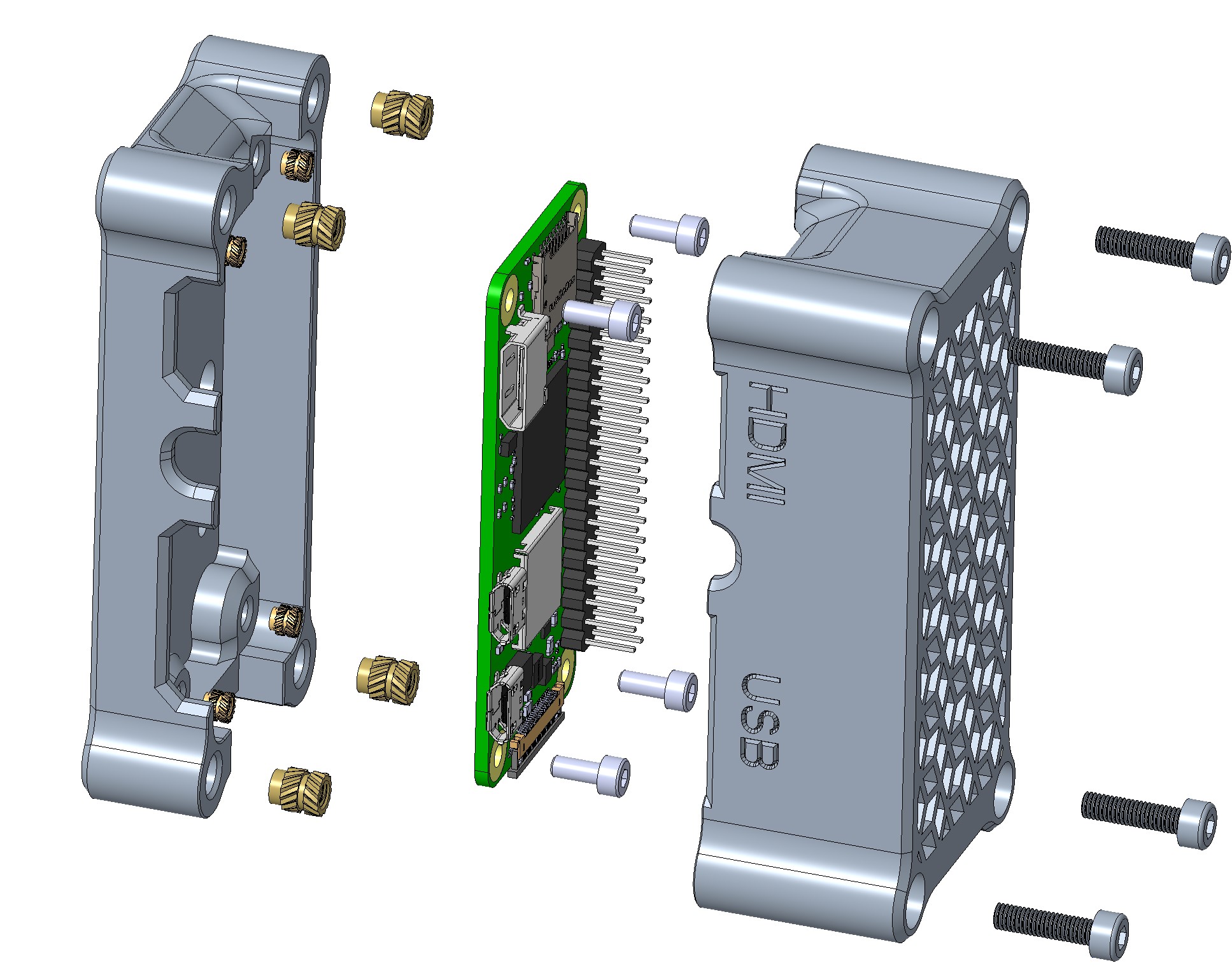 Miniatura 3 do modelo 3D Raspberry Pi Zero 2W case
