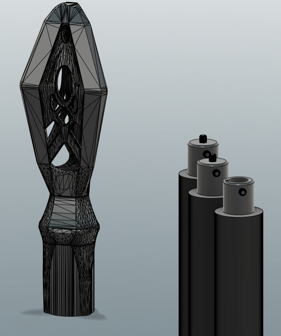 Modular Gandalf Staff - tweaked (Original by T 3D) - Prop
