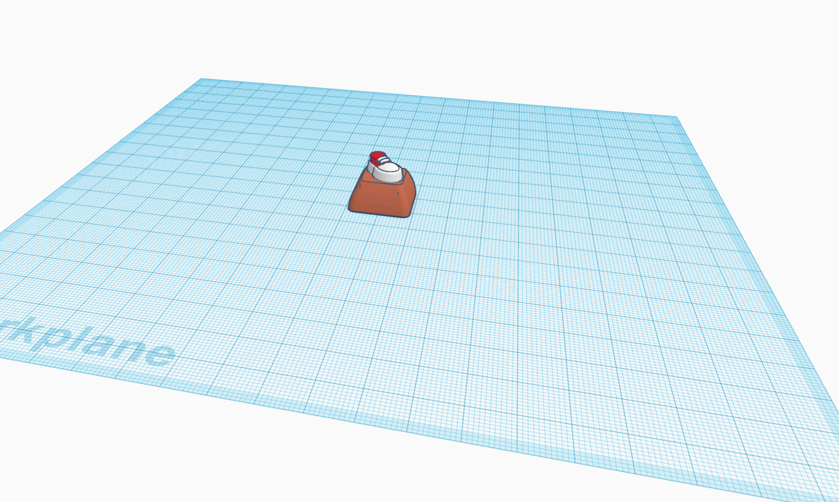 Keycap with Tinkercad shoe