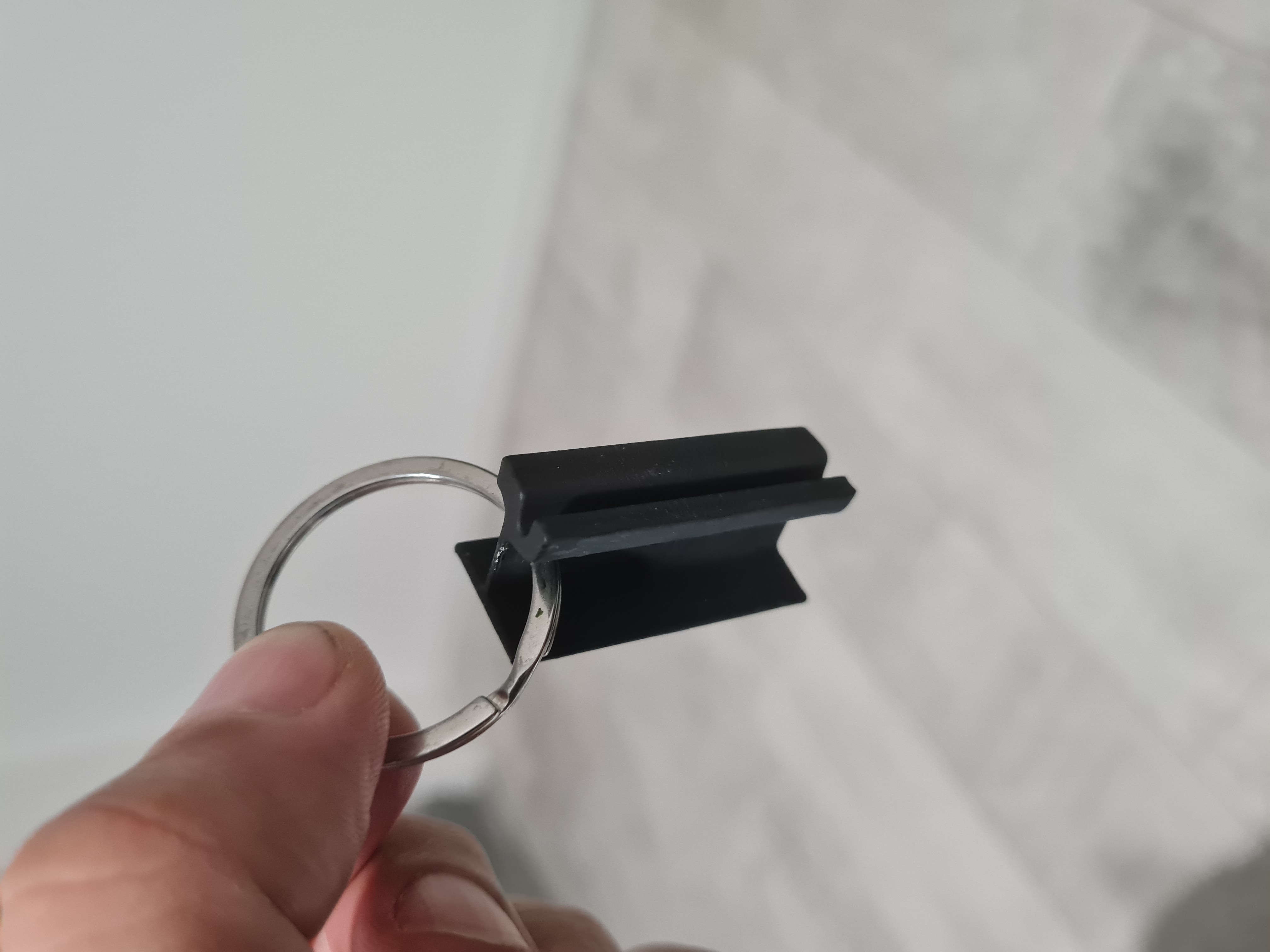 Tram Track Keychain Pendant