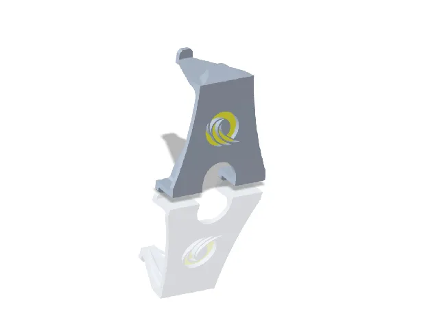 Fixation of glass lid for Qidi Plus 4 with QIDI-Logo