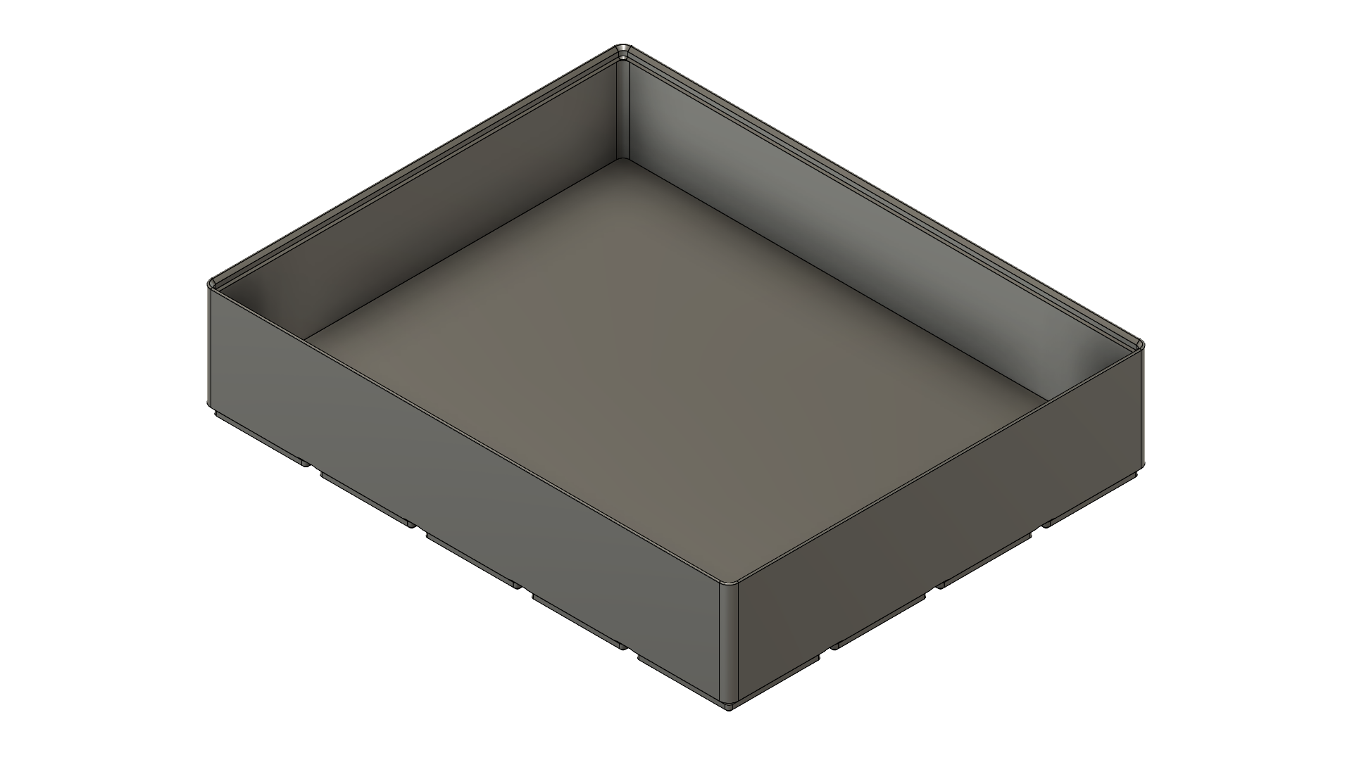 Gridfinity 5x1x4 B=209.5mm H=45mm D=167.5mm box