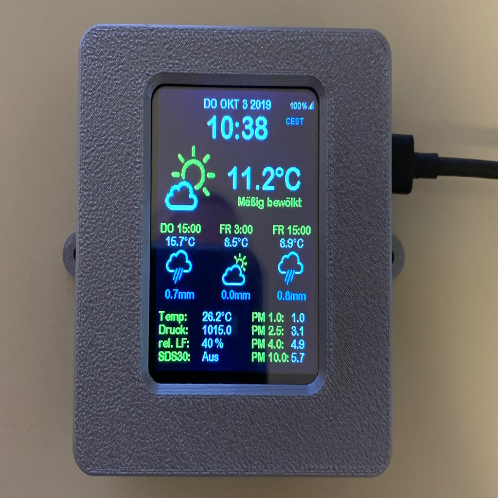 ESP32 Weather Station (BME280, SPS30)