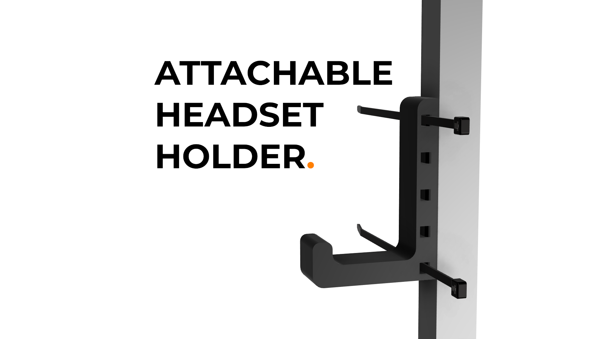 Attachable headset holder (zip-tie, ty-rap)