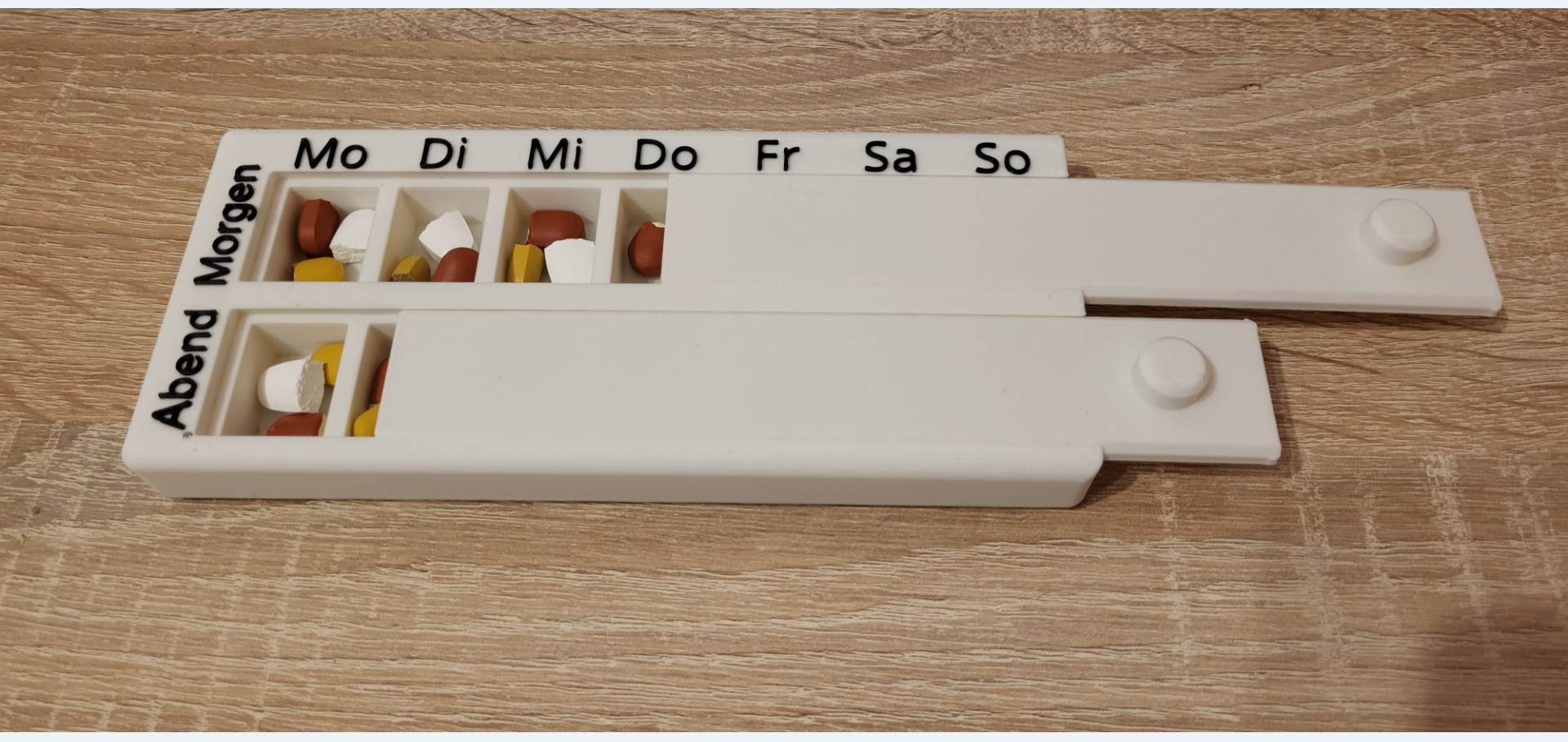 Pillendose Mo-So Morgen und Abend - Pill Box Mon-Sun Morning and Evening