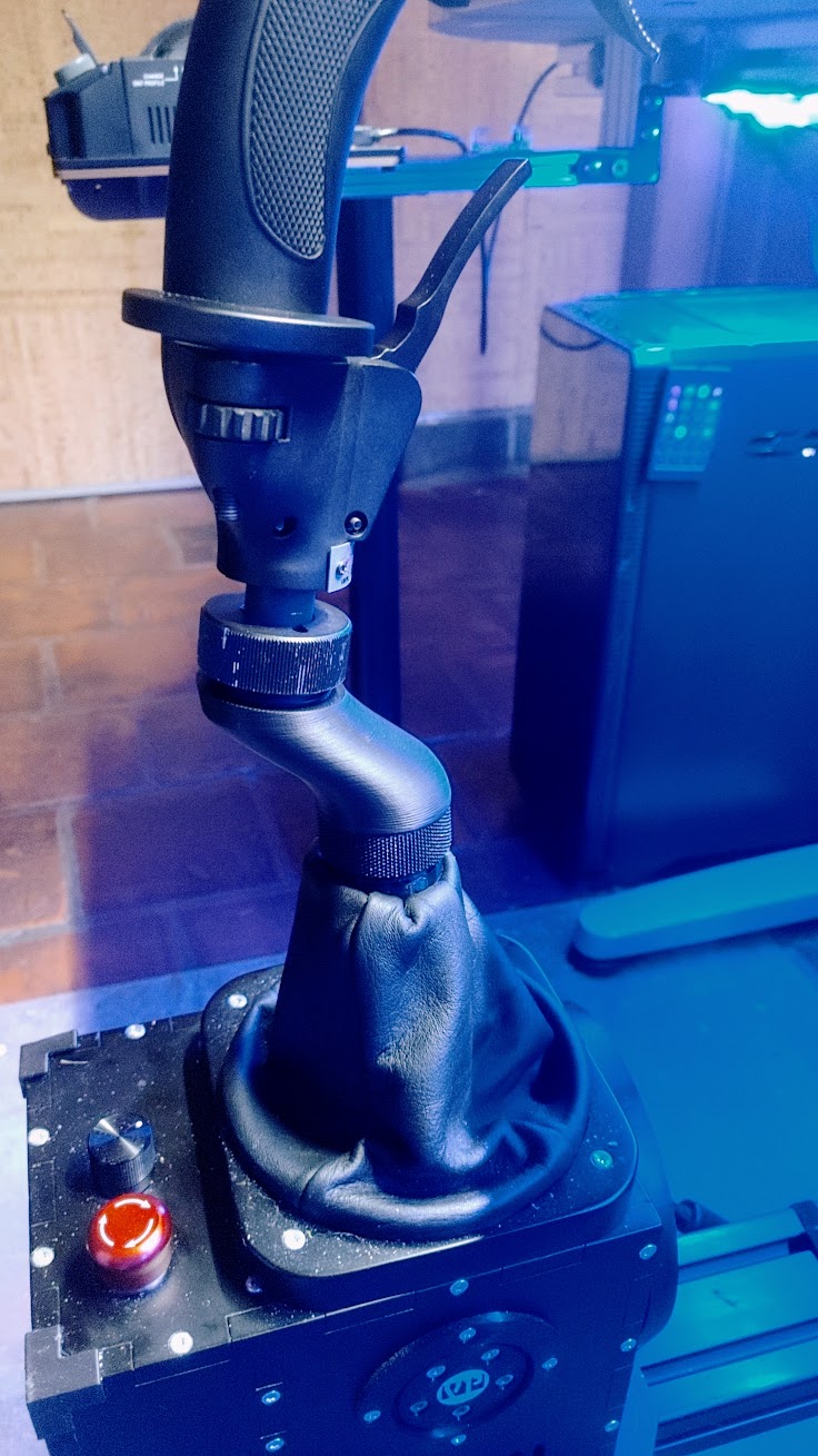 Short joystick extension for VPforce Rhino or thrustmaster compatible sticks