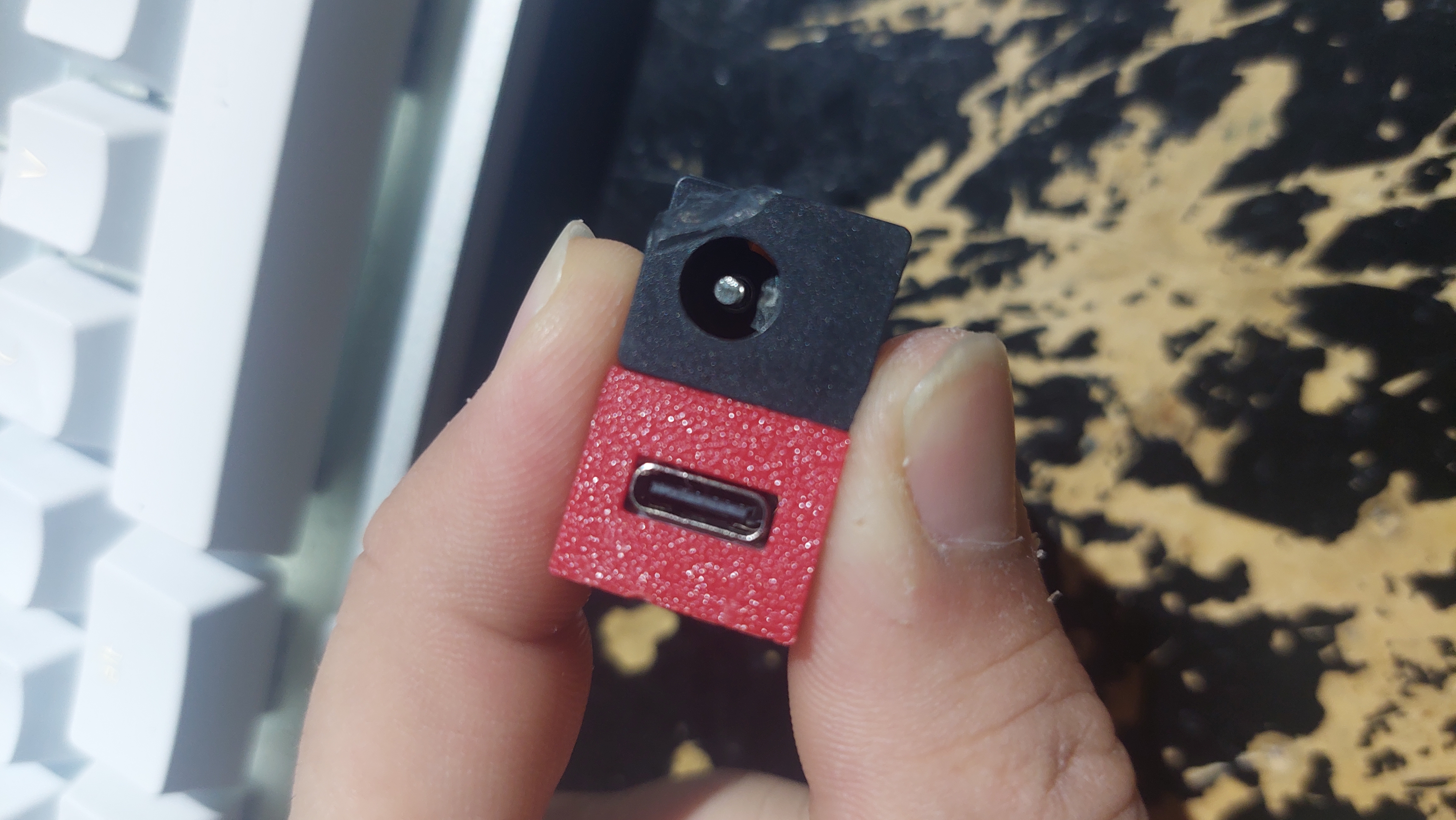 USB PD Board to Panel Mounted DC Jack adapter