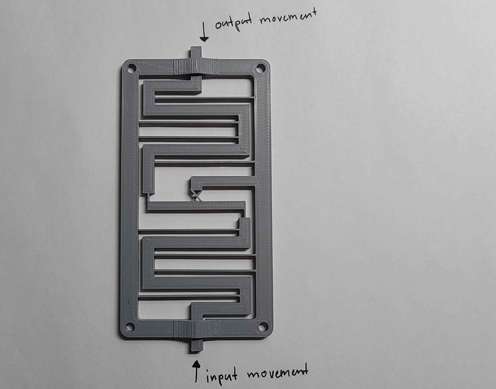 Linear Motion Inverter (Compliant Mechanism)