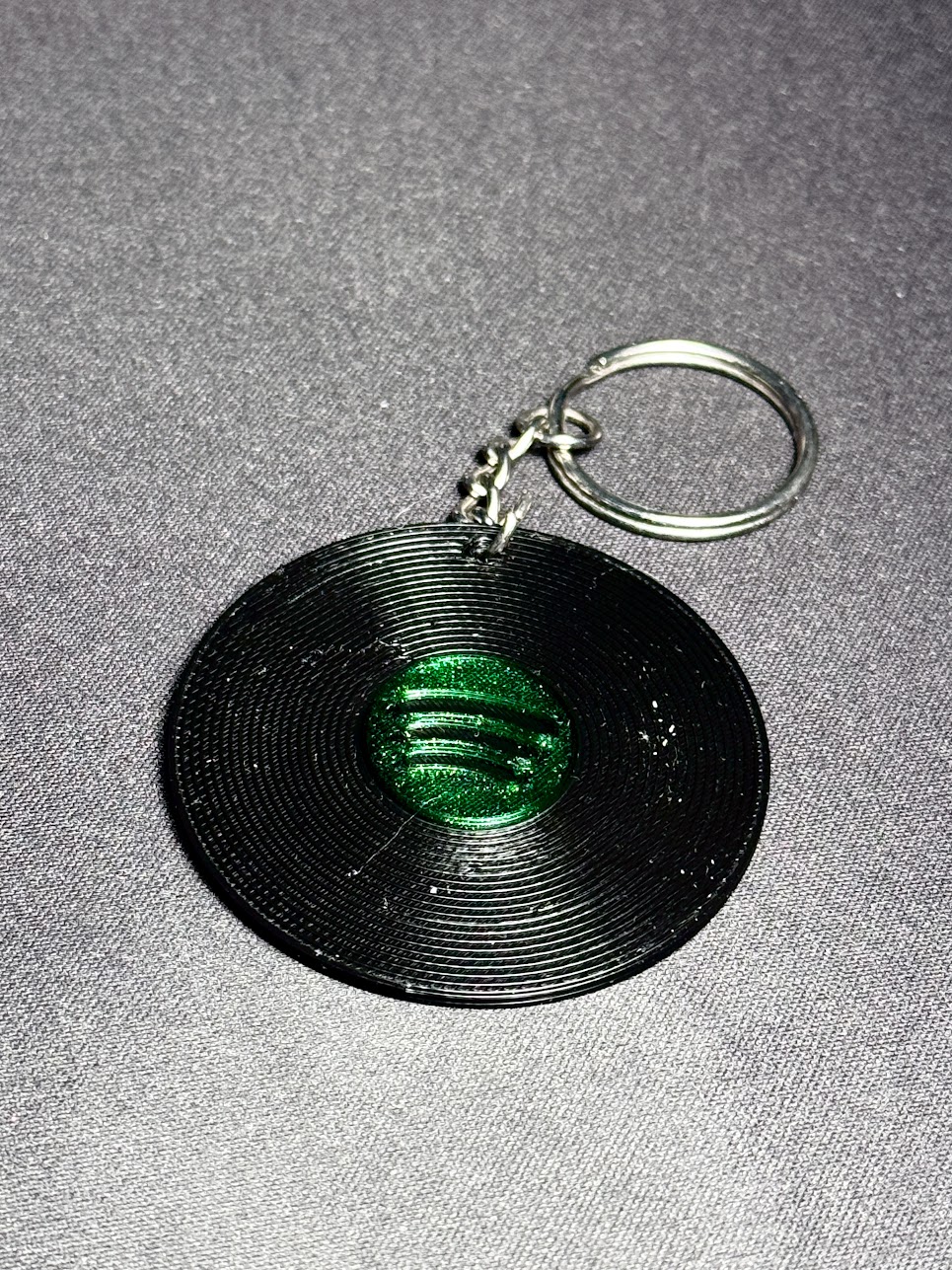 Vinyl Record NFC tag keychain
