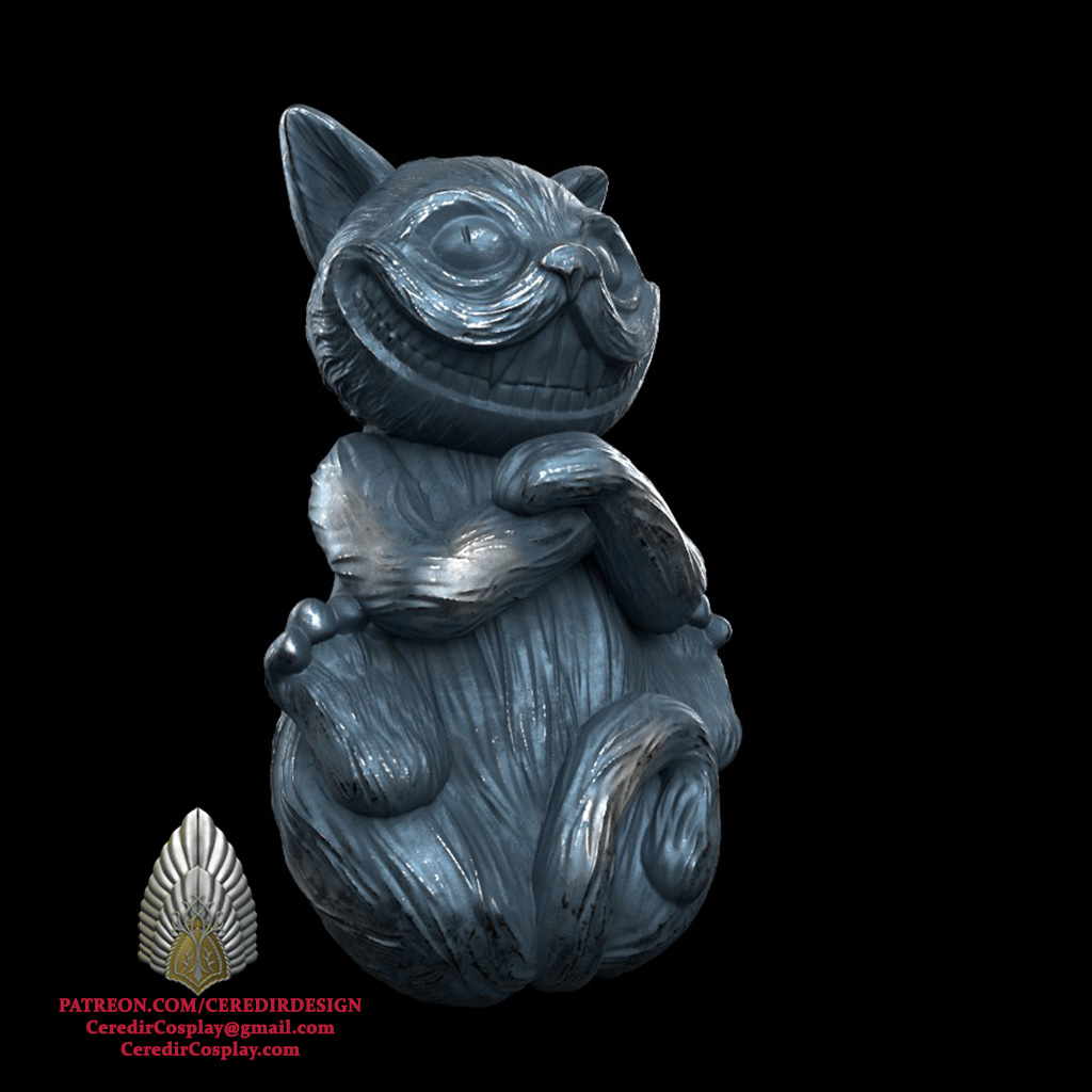Cheshire Cat Garden Statue 3D DIGITAL DOWNLOAD
